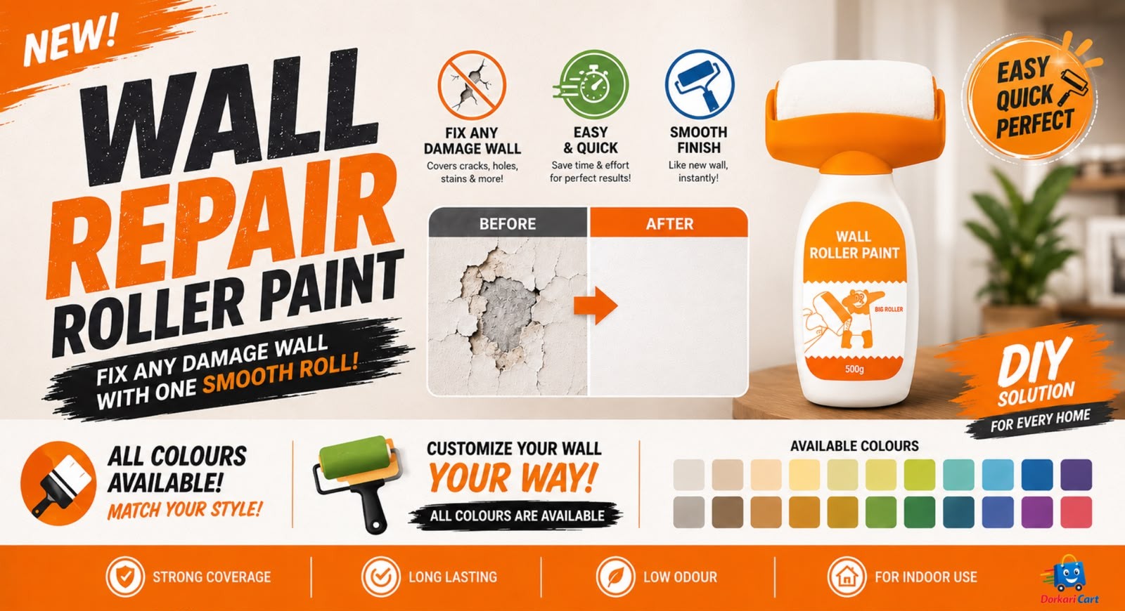 Wall Repair Roller Paint