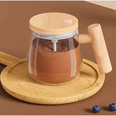 Automatic Self-Stirring Glass Mug