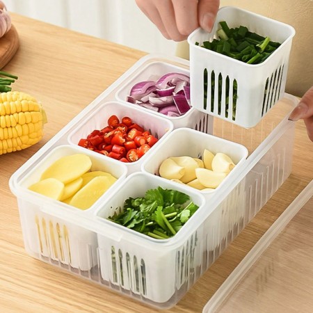 6-Grid Refrigerator Storage Box